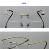 Men Blue Light Blocking Reading Glasses Women Dimond Cutting Rimless Eyeglasses Frame Anti Fatigue Hyperopia Presbyopic Eyewear