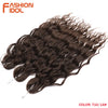 FASHION IDOL 24 Inch Synthetic Hair Water Wave Braiding Hair Extensions Ombre Rainbow color Deep Wave Curl Twist Crochet Hair