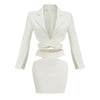 sets for women 2 pieces Sexy Lapel Long Sleeve Jackets + High Waist Hollow Out Skirts Set 2024 Woman Clothes Women's Suits