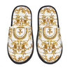 Custom Queen Of Absolutely Everything Gold Baroque Soft Memory Foam House Slippers Women Comfy Warm Anti-skid Sole Slipper