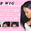 12A Double Drawn 210% Density Bone Straight Hair Bob Wig 13x4 Lace Front Wig 10-16 Inches Chocolate Brown Human Hair Wig