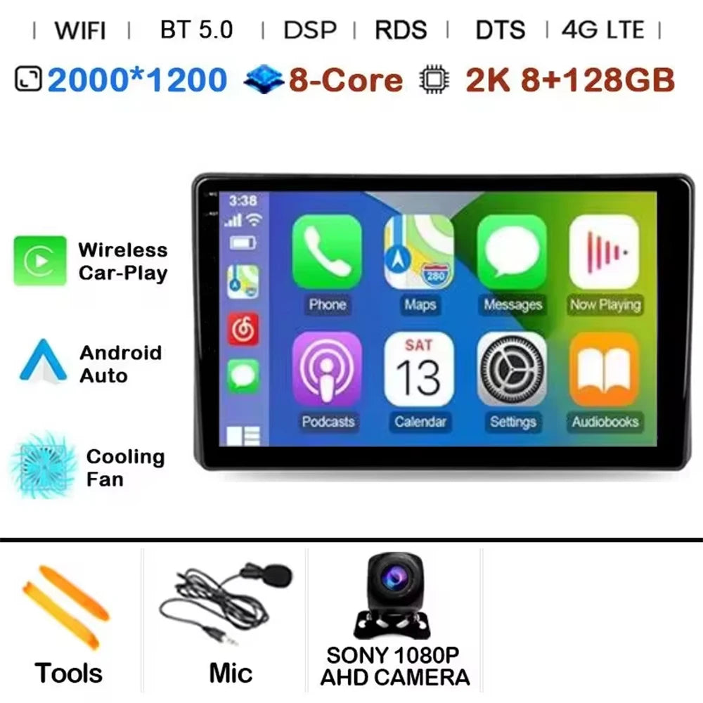 Android 14 Carplay Auto Car Radio GPS For Toyota Raize 1 2019 - 2023 For Daihatsu Rocky 2 2019 - 2021 RHD Stereo Player Video BT