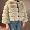 Maomaokong 2025 Natural Real Fox Fur Coat Women Winter Warm Luxury Fur Jacket Detachable Long Sleeves Female Vest Furry Coats