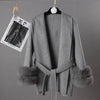 UCXQ Elegant OL Office Lady Overcoats Fur Patchwork Long Sleeve Woolen Coat Beautiful Women's Clothing Jacket Autumn 2025 Winter