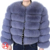 Maomaokong 2025 Natural Real Fox Fur Coat Women Winter Warm Luxury Fur Jacket Detachable Long Sleeves Female Vest Furry Coats