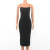 Summer Black Sexy Dress Women Streetwear Sleeveless Backless Solid Spaghetti Strap Bodycon Casual Clubwear Elegant Party Dresses