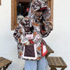 2023 European Station Winter New Down Jacket Women's Warm Fashion Short Color Patchwork Graffiti thick White Duck Down Coa