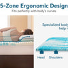 Hcore Mattress Topper, 5-Zone Memory Foam Mattress Topper, Cooling Gel Mattress Topper, Topper for Pressure Relieve, Blue