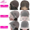 99J Burgundy Colored Wig 13x4 Transparent Lace Front Human Hair Wig Brazilian 180% Density Human Hair Highlight Wigs For Women