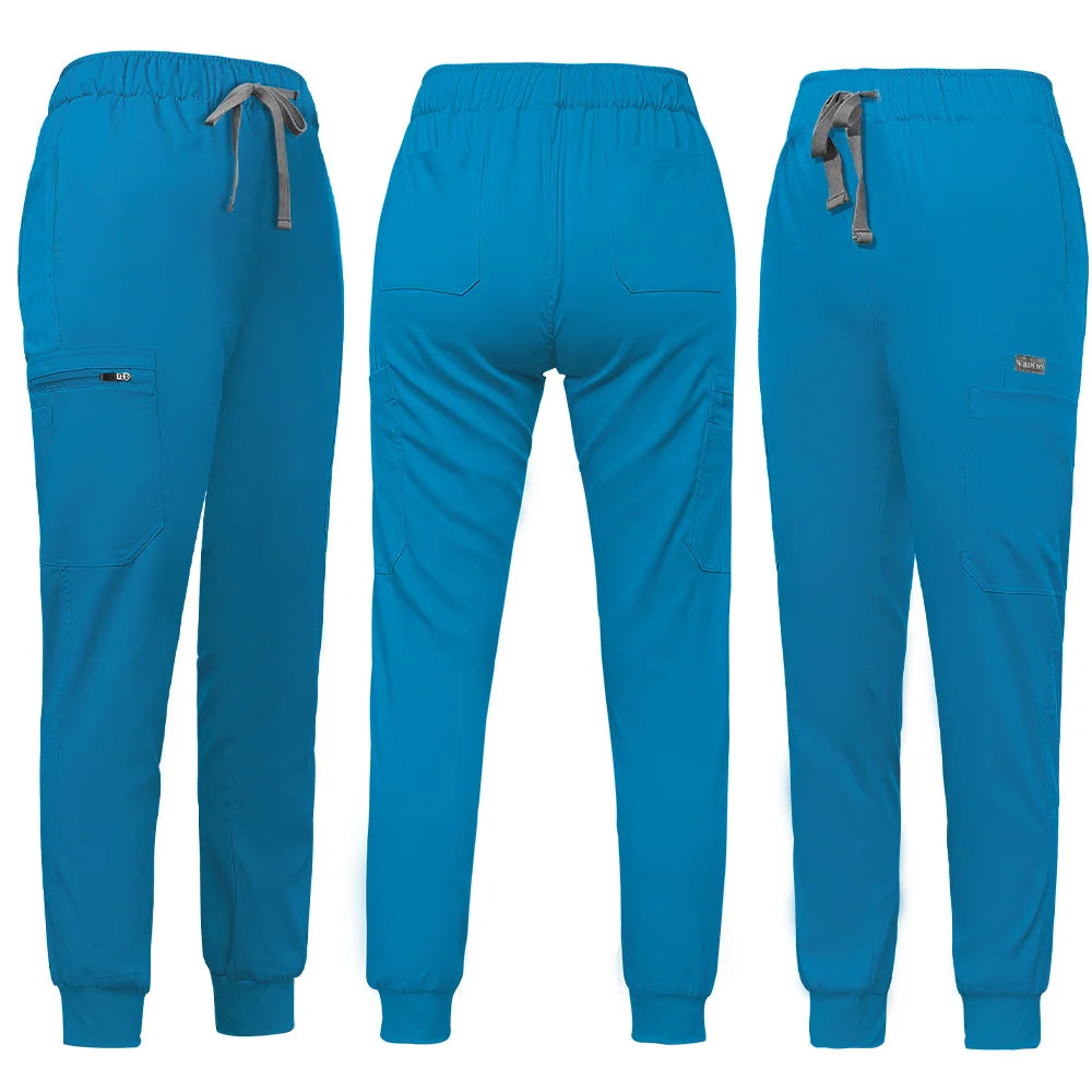 Unisex Jogger Pants Dentist Pants Solid Color Beauty Salon Nursing Men Jogging Pants Spa Uniform Pants Pet Medical Doctor Scrub