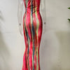 Spring And Summer Dresses For Women Chest Wrap Printed Off Shoulder Bandage Slim Sexy Long Dress 2023 New Fashion party MsChuh