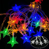 3M Christmas Lights LED Snowflake String Lights Xmas Fairy Light Lamp For Home New Year Party Supplies Christmas Tree Decor