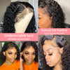 Brazilian Deep Water Wave Bob Wig 13x4 Lace Frontal Wig 100% Human Hair Short Curly 4x4 Closure Wig Preplucked Remy Hair 14 Inch