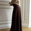 Wolfeel Casual Satin Women'S Skirt Spring Summer Fashion Loose High Waist Maxi Skirts Elegant Simple Slik Fishtail Skirt