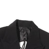 TWOTWINSTYLE Patchwork Diamonds Backless Blazer For Women Notched Collar Long Sleeve Spliced Button Chic Blazers Female Style