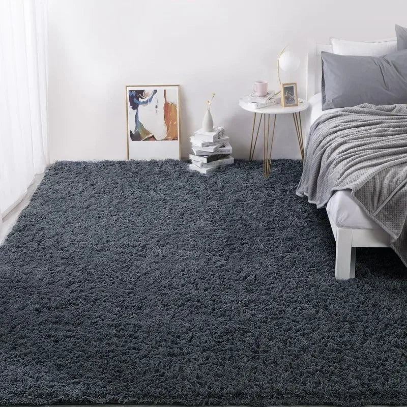 Shaggy Area Rug 9x12 Feet, Ultra Fuzzy Large Plush Faux Fur Carpet for Living Room Bedroom, Non-Skid Fuzzy Rug