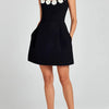 Women Summer O Neck Casual Patchwork Mini Dress, 2024 Sleeveless Sexy Zipper Party Dress, Backless Holiday Elegant Ladies Dress