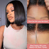 13x4 Glueless Lace Front Wig Human Hair Straight 13x6 HD Transparent Lace Frontal Wigs Short Bob Wig For Women Remy 250% Density