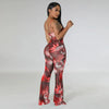 Floral Printed Jumpsuits Summer Outfits for Women 2024 Clubwear Spaghetti Strap Skinny One Pieces Romper Summer Beach Wear