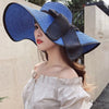 Summer straw hat beach Korean style seaside large brim outdoor sun protection sun hat vacation foldable straw hat  여름모자  모자