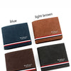 Short Men Wallets Zipper Coin Pocket Slim Card Holder Name Engraved Luxury Male Purses High Quality PU Leather Men's Wallet