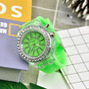 Luminous Quartz Watch for Women Personality Rhinestone Led Fashion Geneva Male and Female Students Couple Jelly Wrist Watches