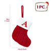 Christmas Socks Knitting Snowflake Letter Stocking Christmas Decoration For Home 2024 Xmas Tree Ornament Gift Navidad Natal 2024