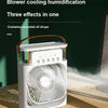 Ar condicionado portátil com luzes noturnas LED, 3 em 1 ventilador, pequeno refrigerador de ar, umidificador, casa fãs, Dropship