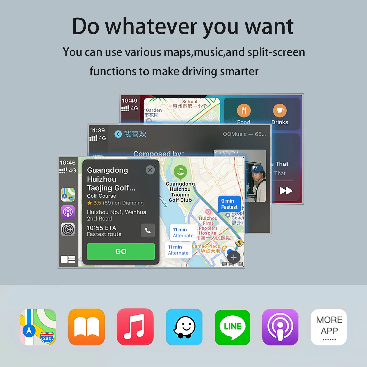Wireless  Carplay Android Auto pour KIT Cristaux SMEG Picasso C4 C5 DS4 DS3 DS5 308 508 5008 3008 Accessory Multimedia
