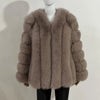 BEIZIRU Winter Woman Real Fox Fur Coat Warm Fashion Natural  New Luxury Stylelong sleeve fashion girls jacket