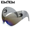 Y2k Oversized Sports Sunglasses Women 2000's Wrap Around Shield Goggle Men 2024 Luxury Brand Trends Punk Sun Glasses Male Oculos