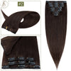 TESS 7Pcs/Set Human Hair Clip In Hair Extensions Natural Extension 14"-24" Full Head Blonde Human Hair Clip Ins Remy Hair Pieces
