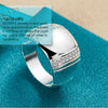 DOTEFFIL 925 Sterling Silver Big Smooth AAAAA Zircon Ring For Man Woman Fashion Wedding Engagement Party Gift Charm Jewelry