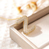 RAKOL Exquisite Copper Gold-plated Zircon Pendant American Minimalist Collarbone Chain 26 A-Z Balloon Letter Necklace For Women