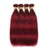99j Burgundy Straight Human Hair Bundles 1/2/3Set 100g/Pc 10A Grade Brazilian Remy Hair Double Weft Hair Extensions Full End