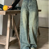Retro Washed Vintage Jeans For Women In Autumn And Winter High Waisted Straight Leg Loose Wide Leg Pants Casual Pants