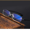 Men Blue Light Blocking Reading Glasses Women Dimond Cutting Rimless Eyeglasses Frame Anti Fatigue Hyperopia Presbyopic Eyewear