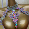 Belly Dance Necklace Customization Performance Accessories Oriental Dancing Female Senior Profession Competition Diamond Chain