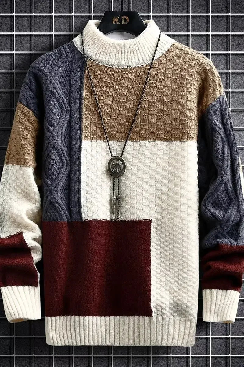 2023 New Men's Sweater Autumn Winter Japanese Style Knitted Trendy Pullovers Basic Killer Whale Cardigan Fashion