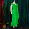 Elegant Dresses for Women One Shoulder Sleeveless Ruffles Mermaid Floor Length Luxury Birthday Party Dinner Vestidos Mujer Dress