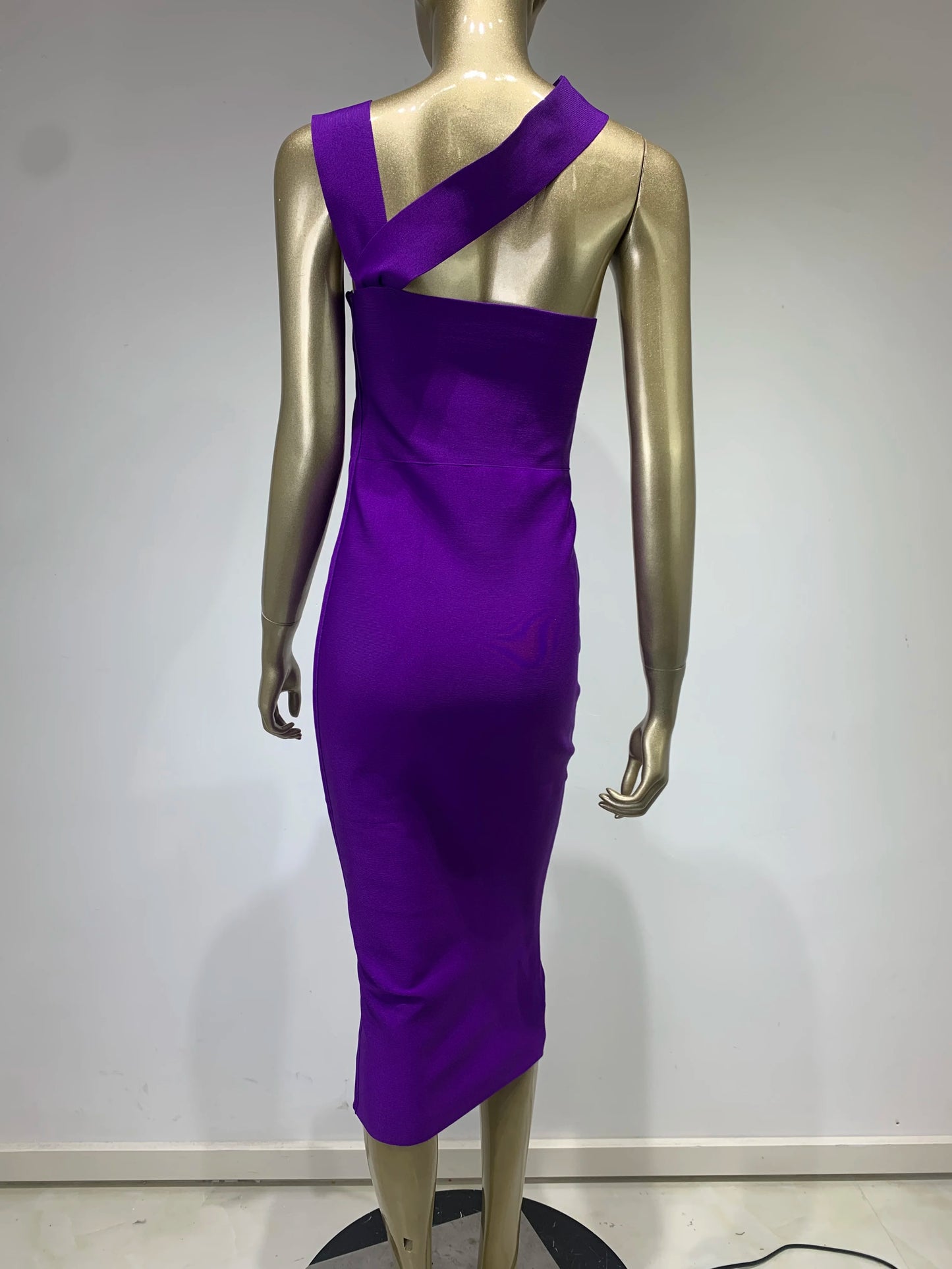 Women Summer Sexy Hollow Out Brown Midi Knee Length Bodycon Bandage Dress 2023 Designer Elegant Evening Party Dress Vestido