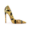 Sexy Stiletto Heel 2025 Print Flowers Pumps European Spring High Heels Party Pumps Ultra High Heeled  For Women Shoes Big Size45