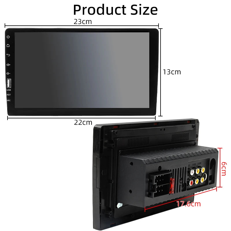 9 Inch Carplay Android Auto Car Radio 1 Din MP5 Multimedia Player Touch Screen FM Bluetooth MirrorLink Universal Auto Radio