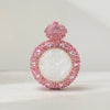 Alizekerr Perfume Bottle Shaped Crystal Evening Bags Women Gorgeous Classy Rhinestone Round Metal Clutch Purses Wedding Party