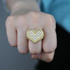 Full Micro Paved CZ Hollow Heart Ring High Quality Iced Out Bling Cubic Zirconia For Women Girlfriend Valentines Finger Jewelry