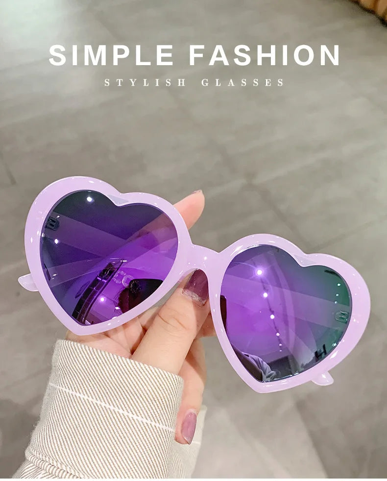 New Love Heart Shaped Polarized Sunglasses Women Fashion Cute Retro Vintage Gradient Sun Glasses UV400 Protection Unisex Eyewear