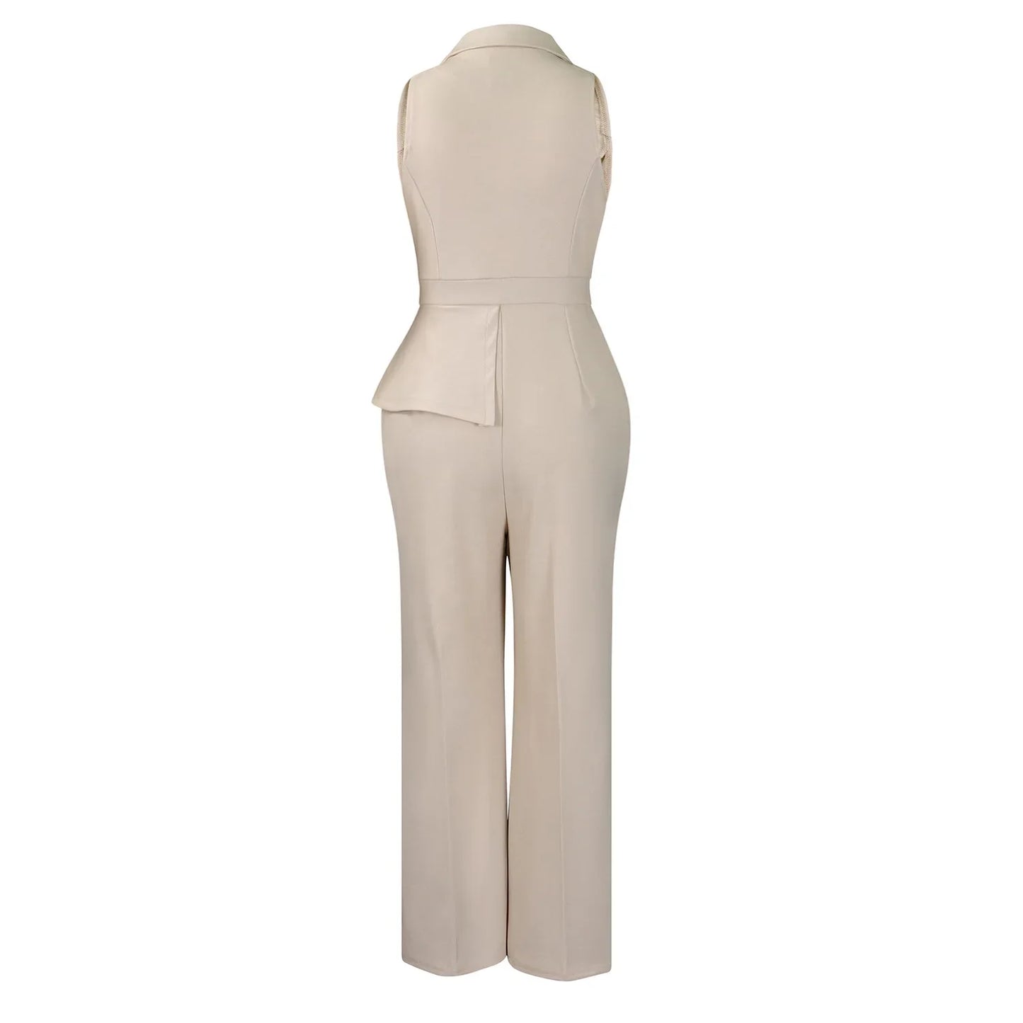 C8604 Foreign Trade Women's Fashionable Sexy Chain Collar Wide Leg African Jumpsuit Casual Style Long Dress For Ladies