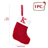 Christmas Socks Knitting Snowflake Letter Stocking Christmas Decoration For Home 2024 Xmas Tree Ornament Gift Navidad Natal 2024