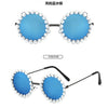 New Children's Circle Form Sunglasses Girl Decorative Pearl Frame Fashion Sun Glasses Cute Baby Outdoor Sunshade Eyewear UV400