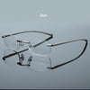Men Blue Light Blocking Reading Glasses Women Dimond Cutting Rimless Eyeglasses Frame Anti Fatigue Hyperopia Presbyopic Eyewear